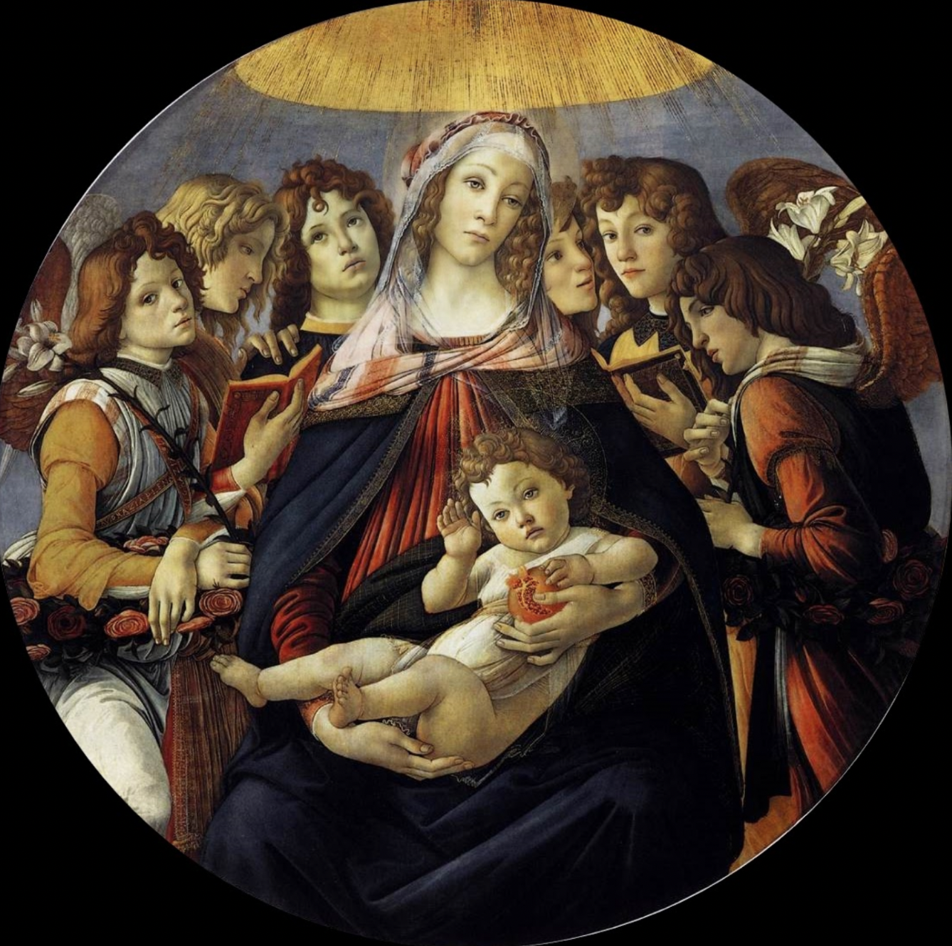 “Madonna of the Pomegranate" - Sandro Boticelli (1485)
